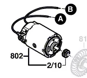 Moteur 18V réf. 2 607 022 880 Bosch